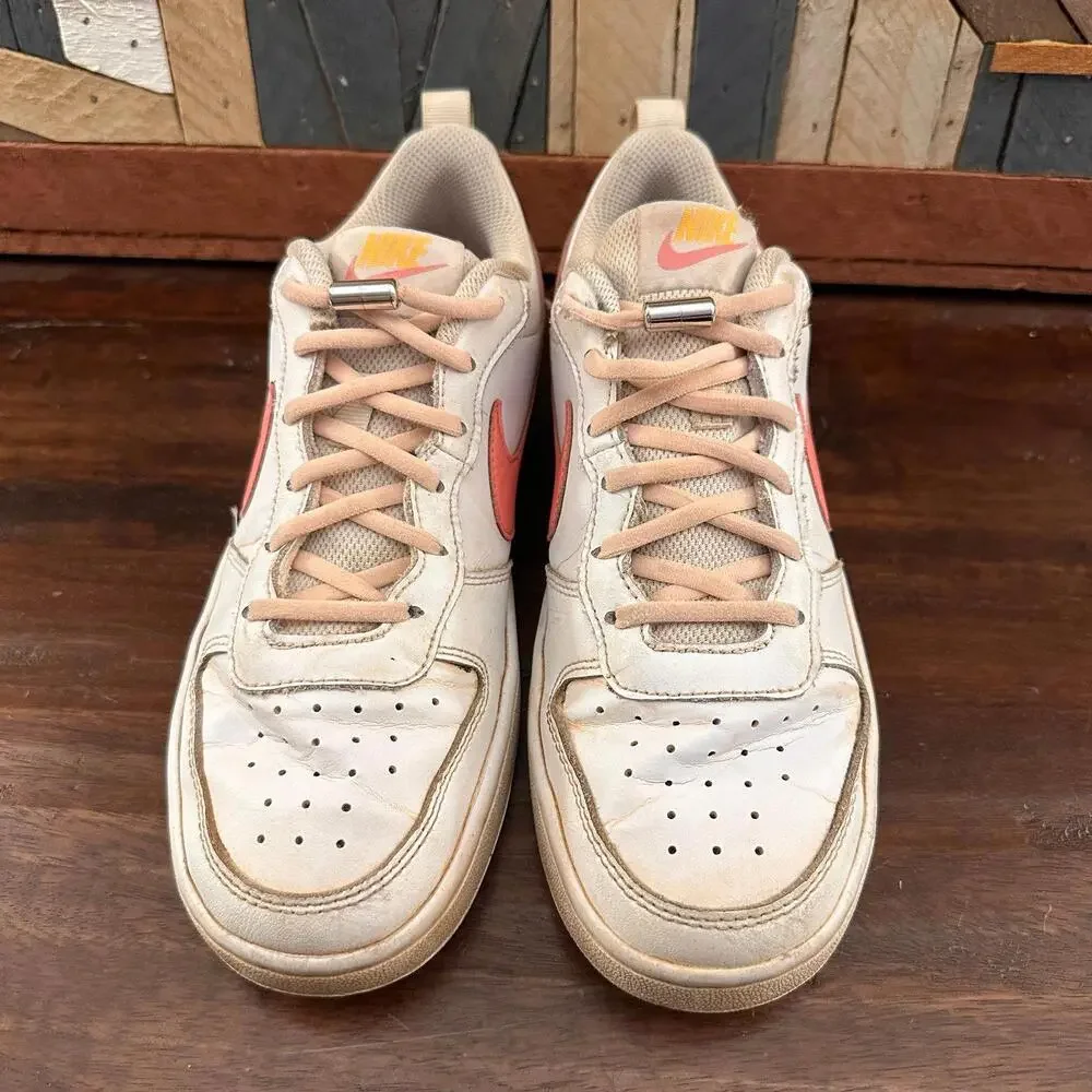 Nike Court Borough Low 2 GS White Coral Chalk‎ Shoes 5Y